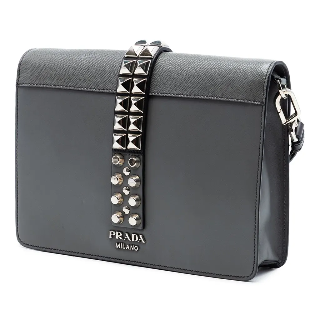 Prada City Calf and Saffiano Elektra Crossbody MultiColor Leather Very good - Back View