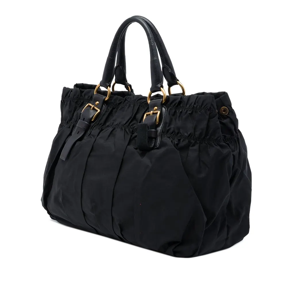 Prada Tessuto Gaufre Tote Black Polyamide Very good - Back View