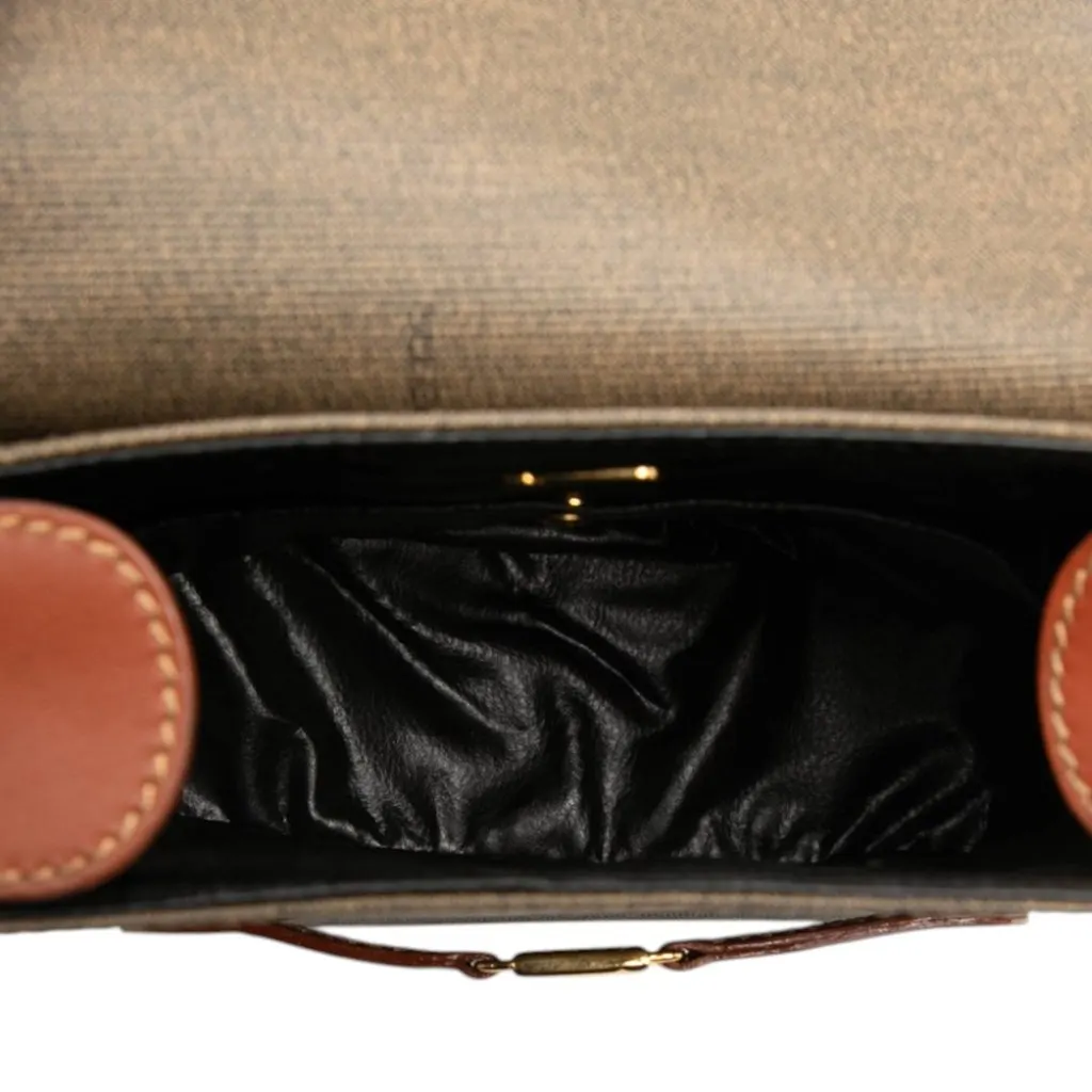 Fendi Canvas FF Crossbody Brown Canvas Good - Model View