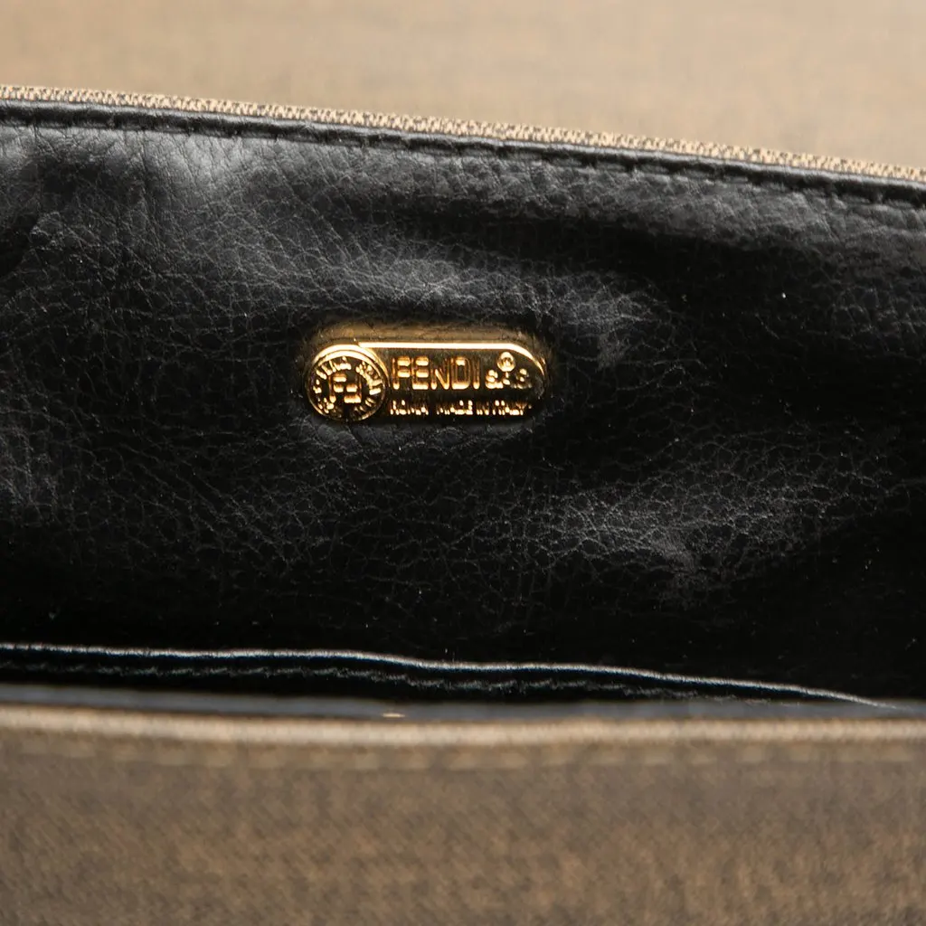 Fendi Canvas FF Crossbody Brown Canvas Good - Box View