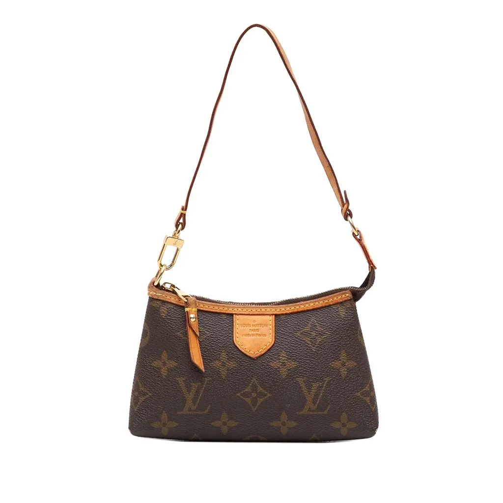 Louis Vuitton Monogram Mini Delightful Pochette Brown Good - Front View