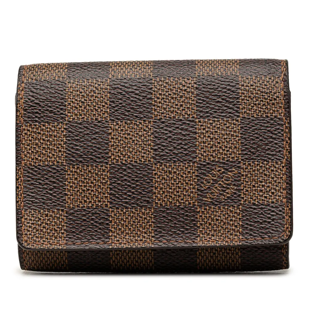 Louis Vuitton Damier Ebene Enveloppe Carte de Visite Brown Very good - Front View