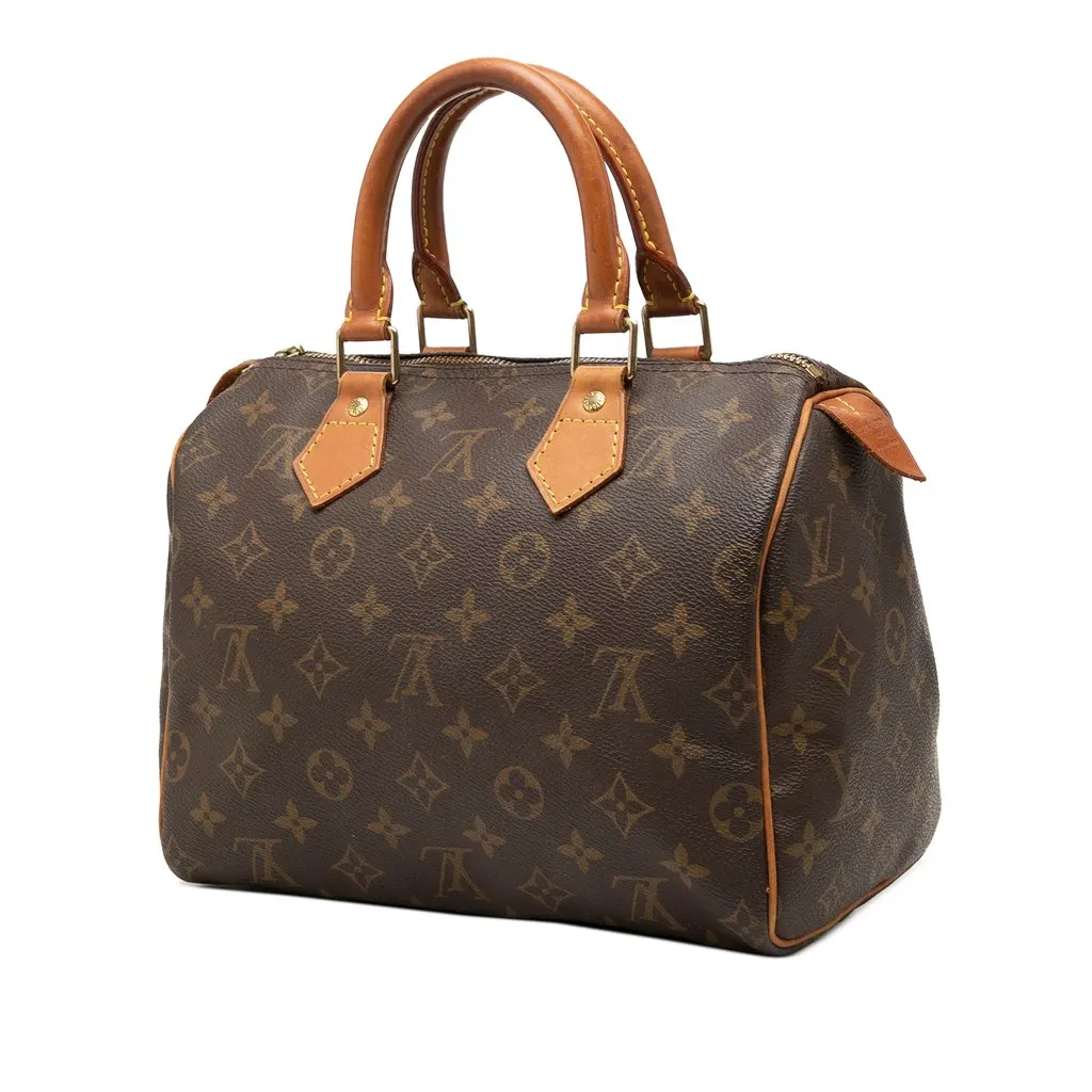 Louis Vuitton Monogram Speedy 25 Brown Canvas Good - Back View