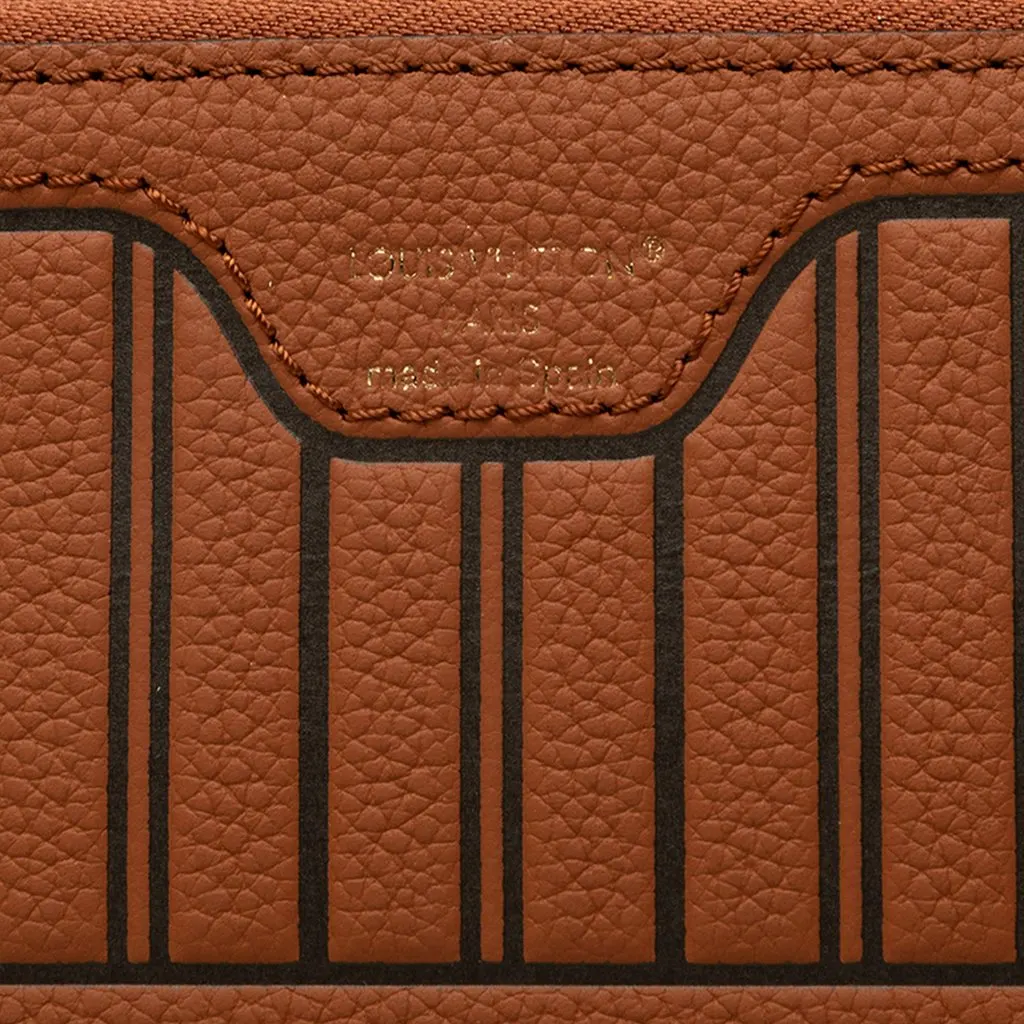 Louis Vuitton Inside Out Calfskin Neverfull MM Pouch Brown Leather Very good - Box View