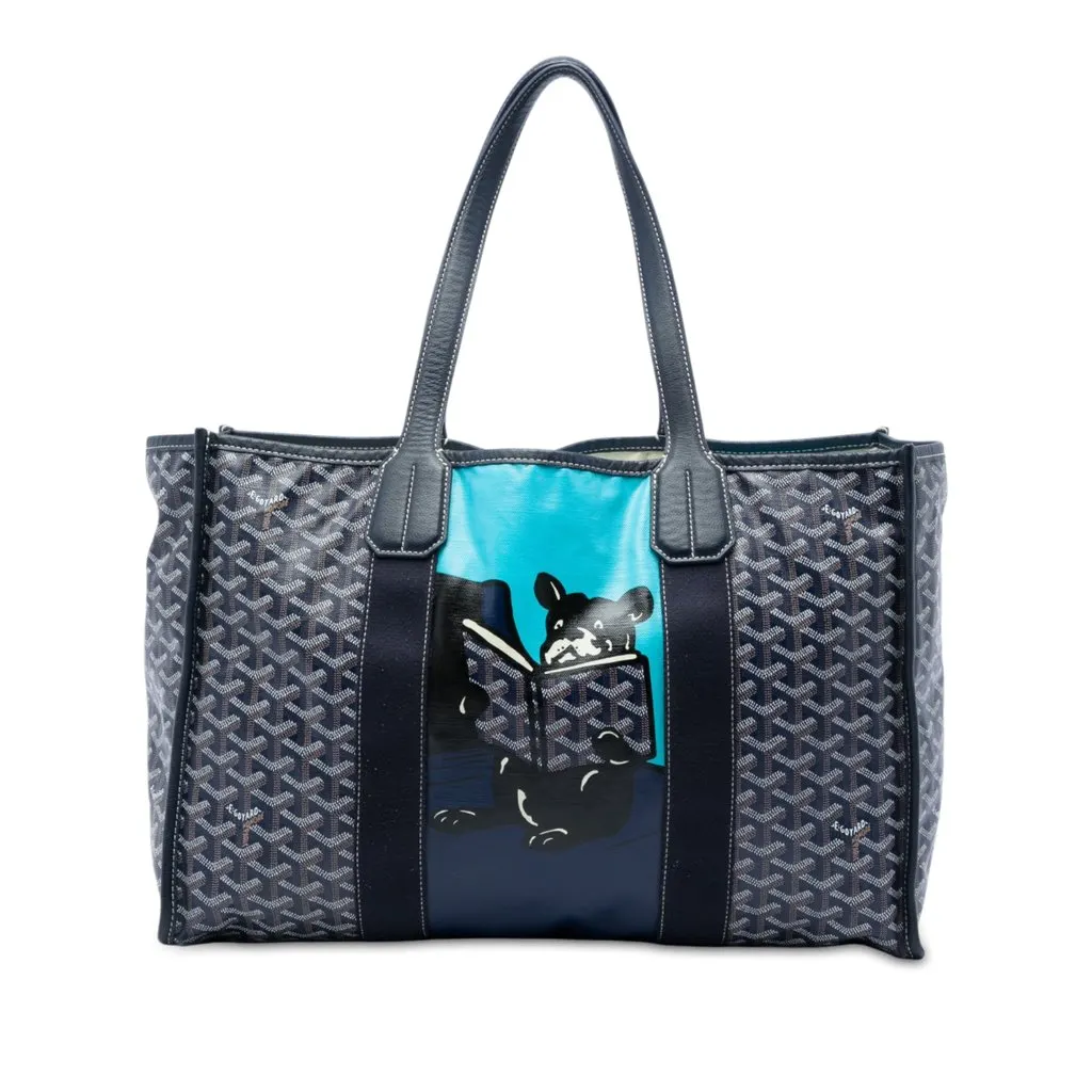 Goyard Goyardine Villette MM Blue Very good - Front View