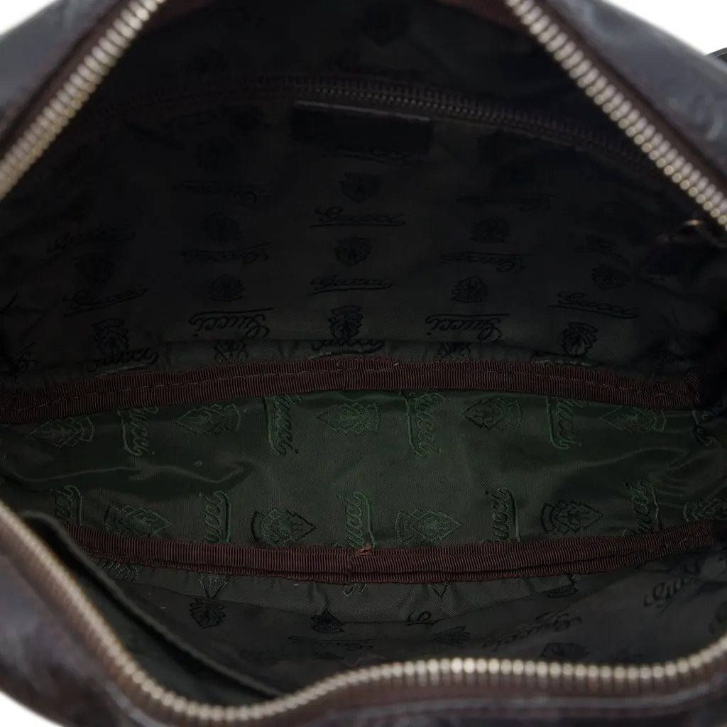 Gucci Guccissima Crossbody Black Leather Very good - Model View