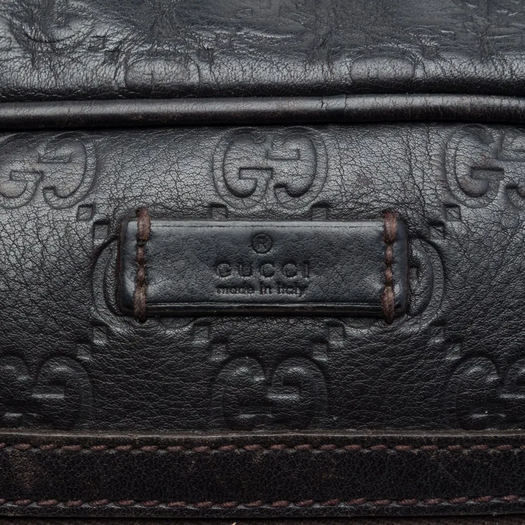 Gucci Guccissima Crossbody Black Leather Very good - Box View