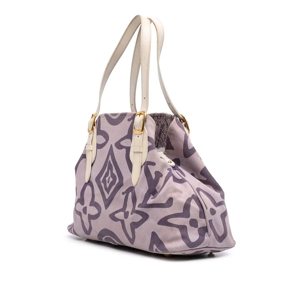 Louis Vuitton Monogram Tahitienne Cabas PM Purple Canvas Good - Back View