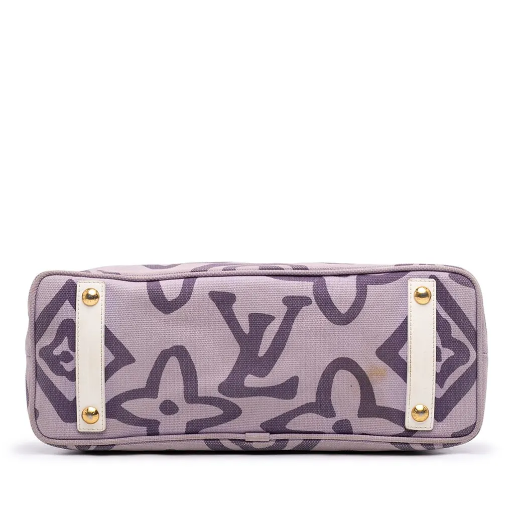 Louis Vuitton Monogram Tahitienne Cabas PM Purple Canvas Good - Inside View