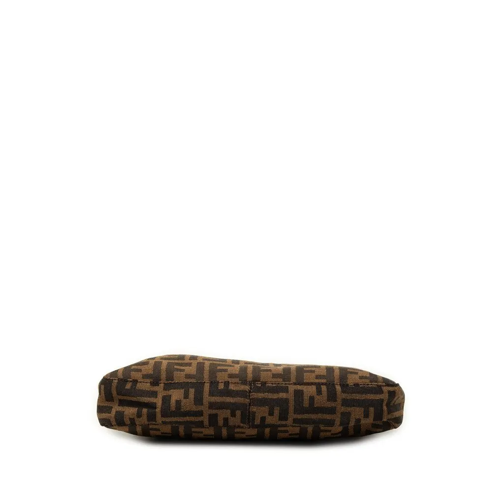 Fendi Zucca Canvas Shoulder Bag Brown Canvas Good - Inside View