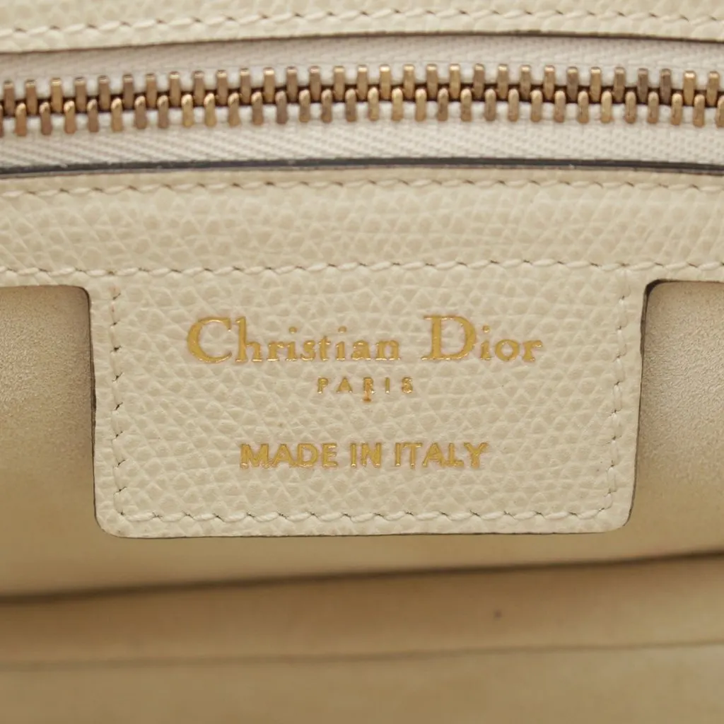 Dior Grained Calfskin Saddle Bag White Leather Very good - Box View