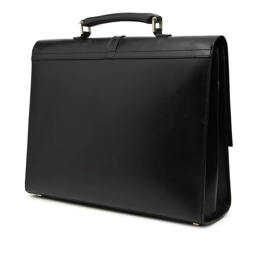 Gucci Calfskin Briefcase Black Leather Very good - Back View