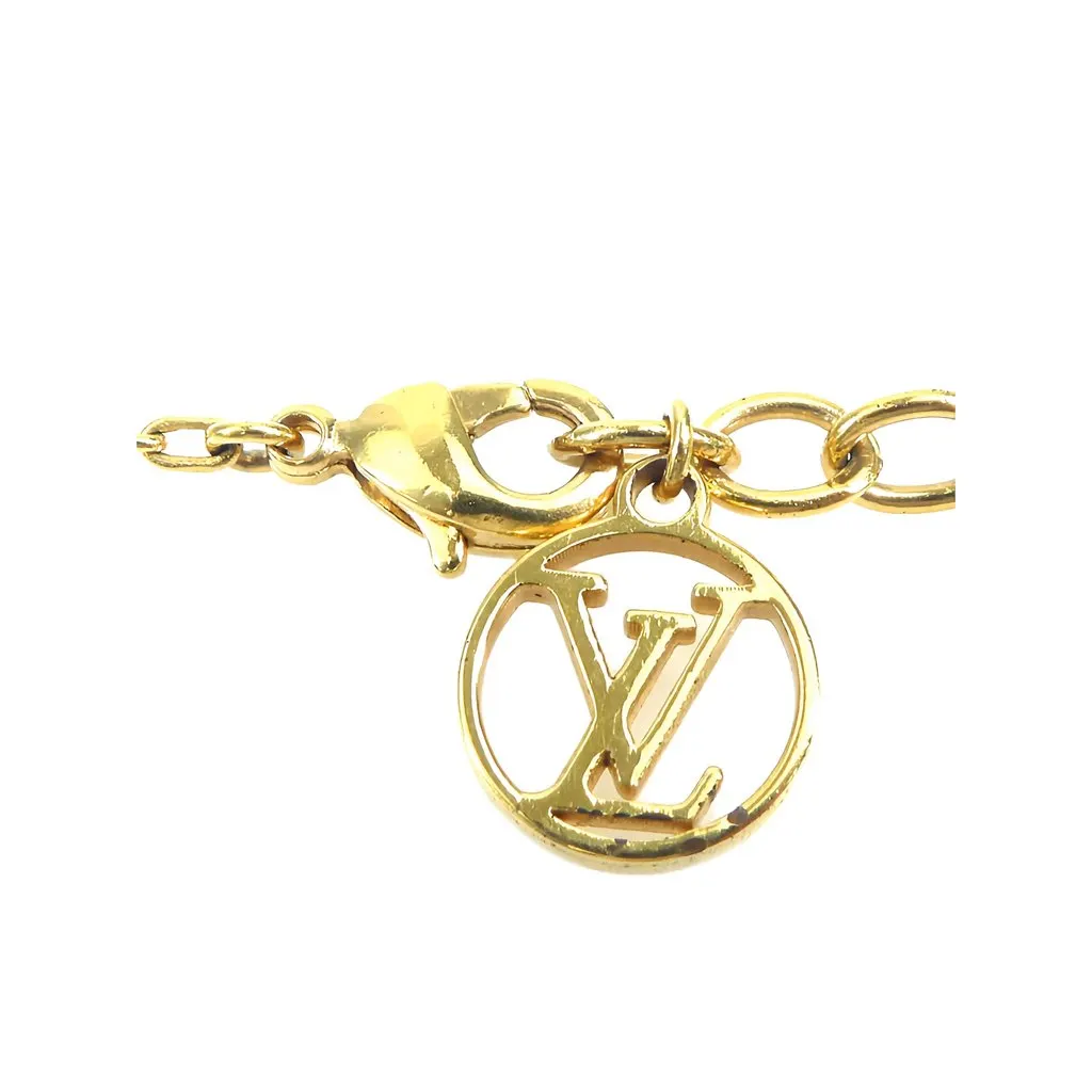 Louis Vuitton Gold Plated Collier Fall in Love Pendant Necklace Gold Metal Very good - Box View