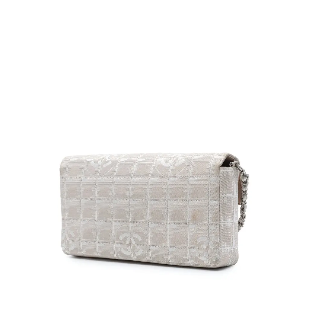 Chanel New Travel Line Nylon East West Flap Beige Very good - Back View