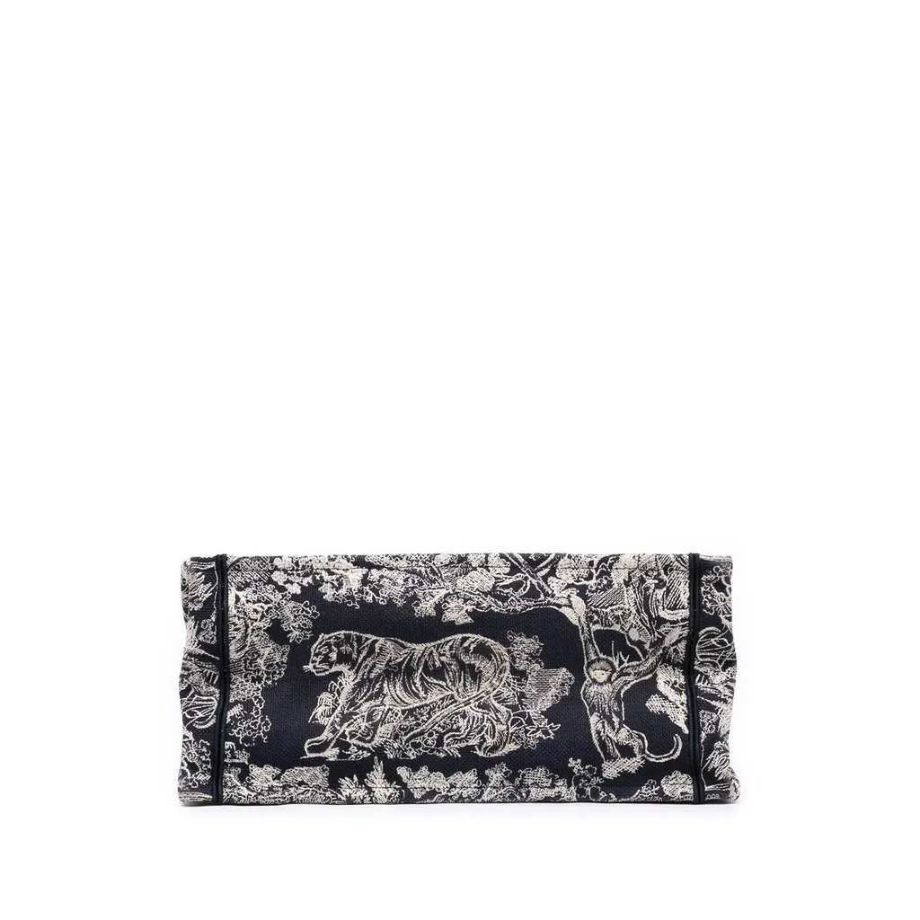 Dior Medium Canvas Embroidered Reverse Dioriviera Toile De Jouy Book Tote Blue Very good - Inside View