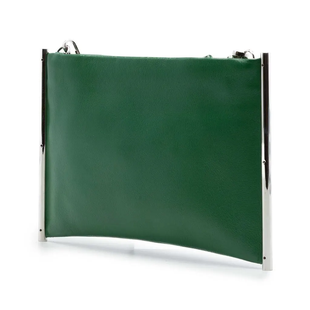 Chloé Mini Leather Roy Clutch Green Leather Very good - Back View