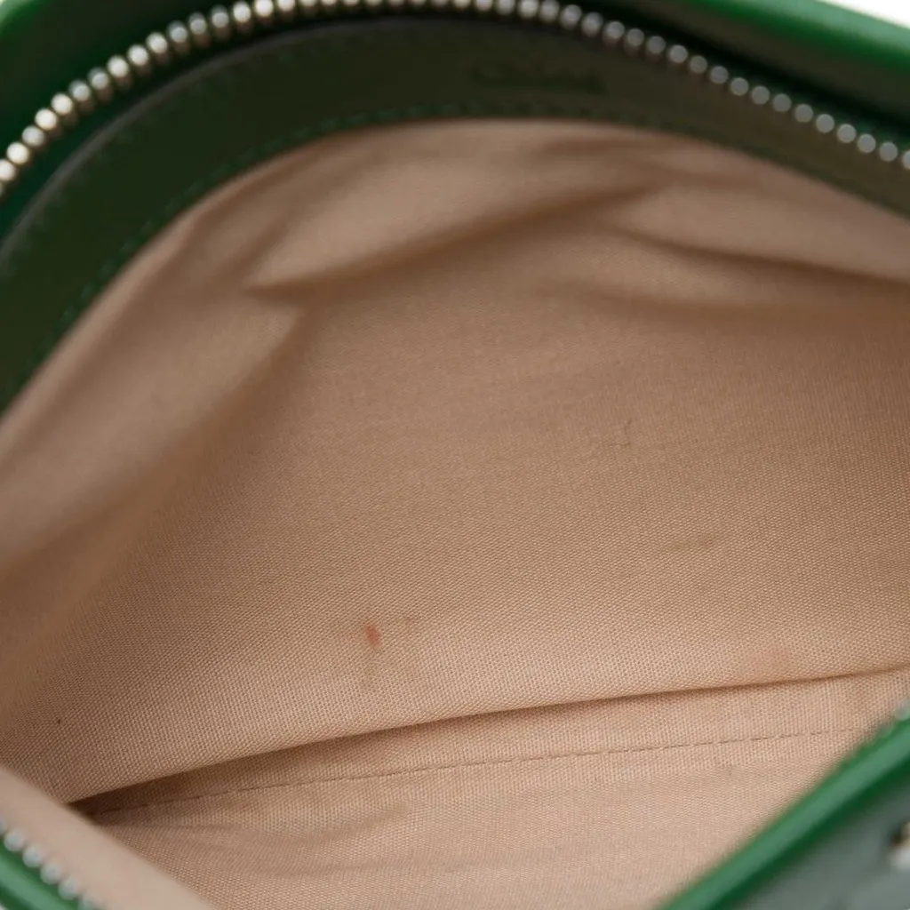 Chloé Mini Leather Roy Clutch Green Leather Very good - Model View