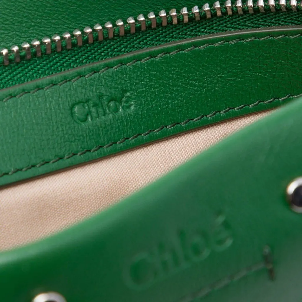 Chloé Mini Leather Roy Clutch Green Leather Very good - Box View