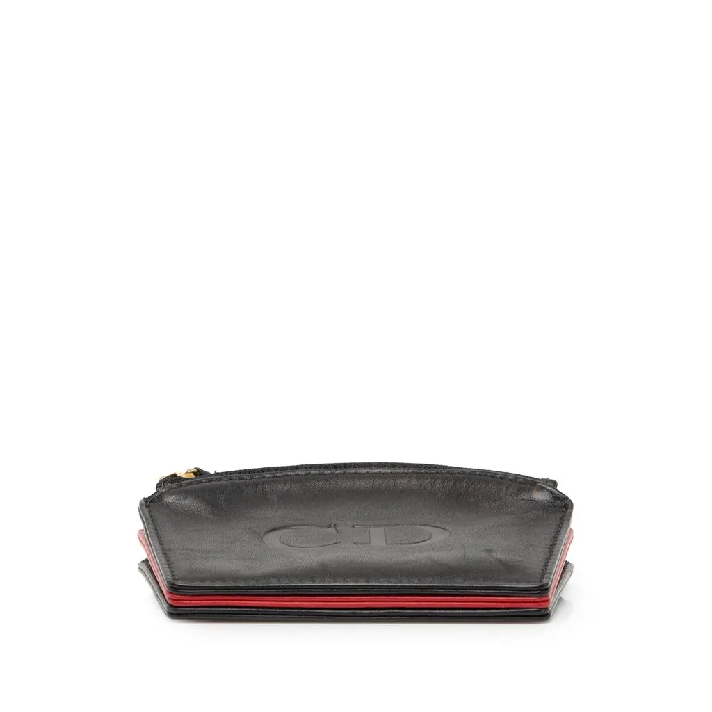 Dior Leather CD Trio Coin Purse Black Leather Very good - Inside View