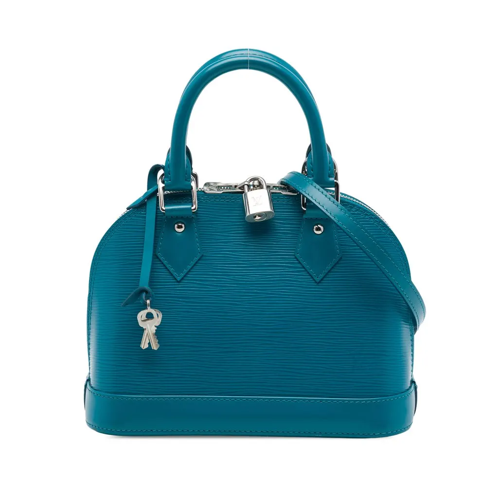 Louis Vuitton Epi Alma BB Blue Leather Very good - Front View
