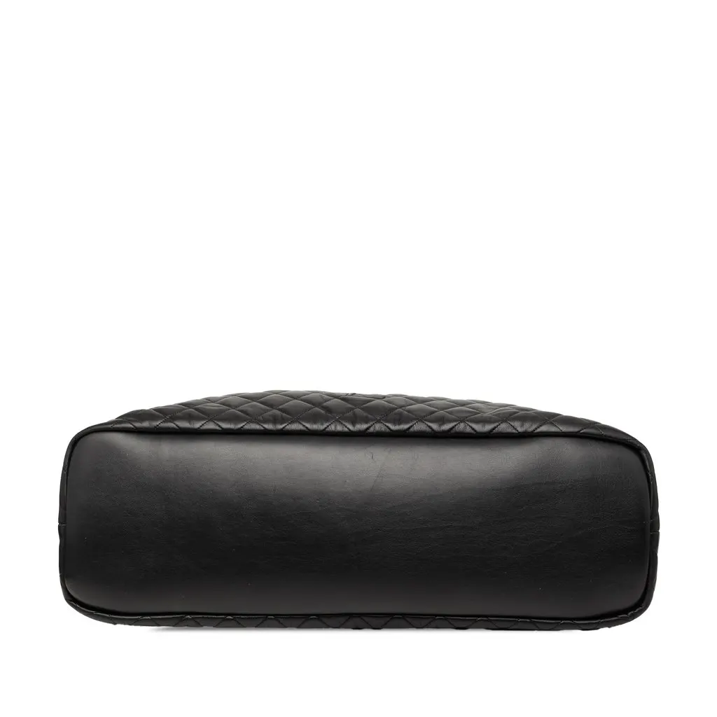 Saint Laurent Quilted Calfskin ES Giant Travel Bag Black Leather Very good - Inside View