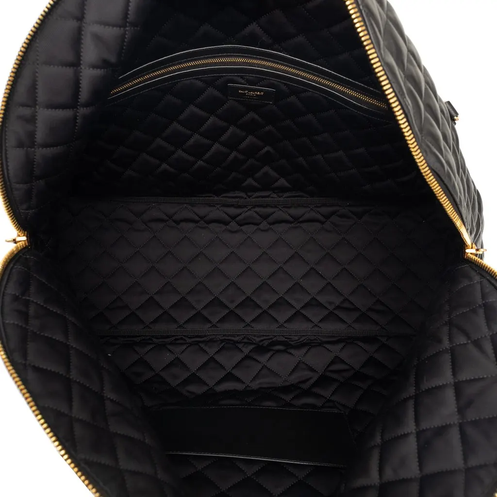 Saint Laurent Quilted Calfskin ES Giant Travel Bag Black Leather Very good - Model View