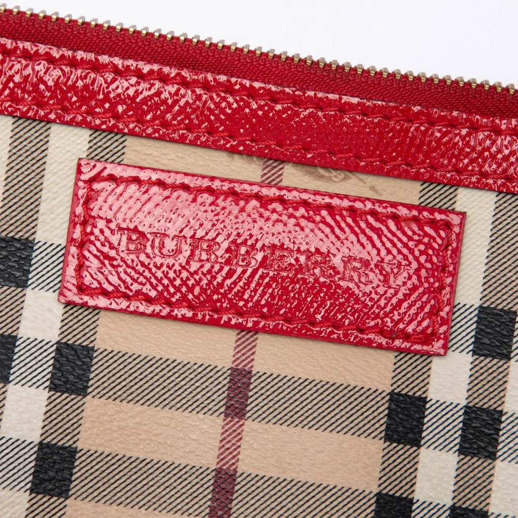 Burberry Small Haymarket Check Coated Canvas Canterbury Tote Beige Canvas Good - Box View
