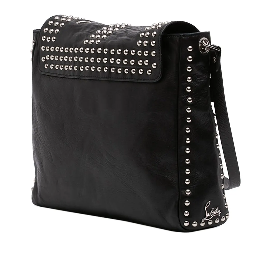 Christian Louboutin Studded Leather Sweet Charity Crossbody Black Leather Very good - Back View