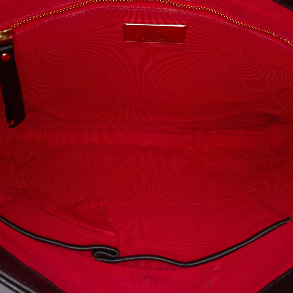 Christian Louboutin Studded Leather Sweet Charity Crossbody Black Leather Very good - Model View