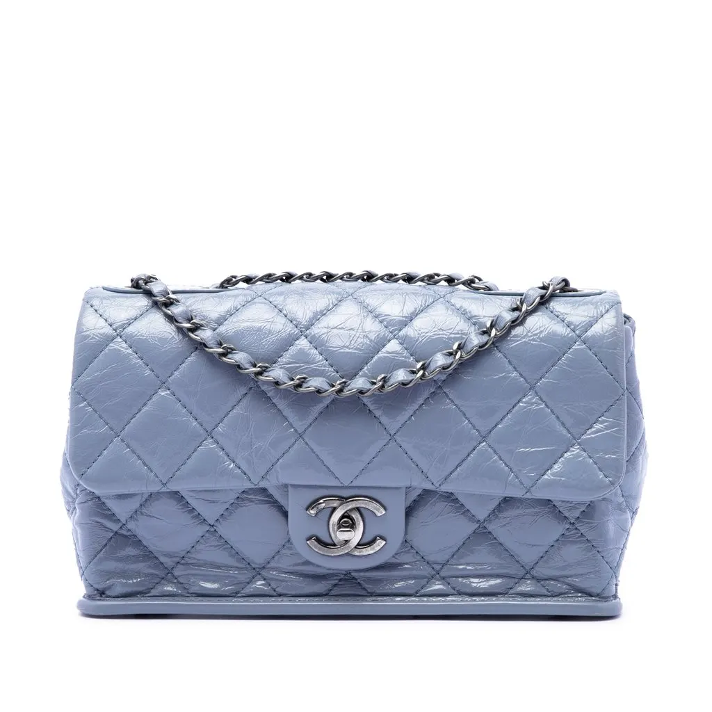 Chanel Quilted Aged Calfskin Single Flap MultiColor Leather Very good - Front View