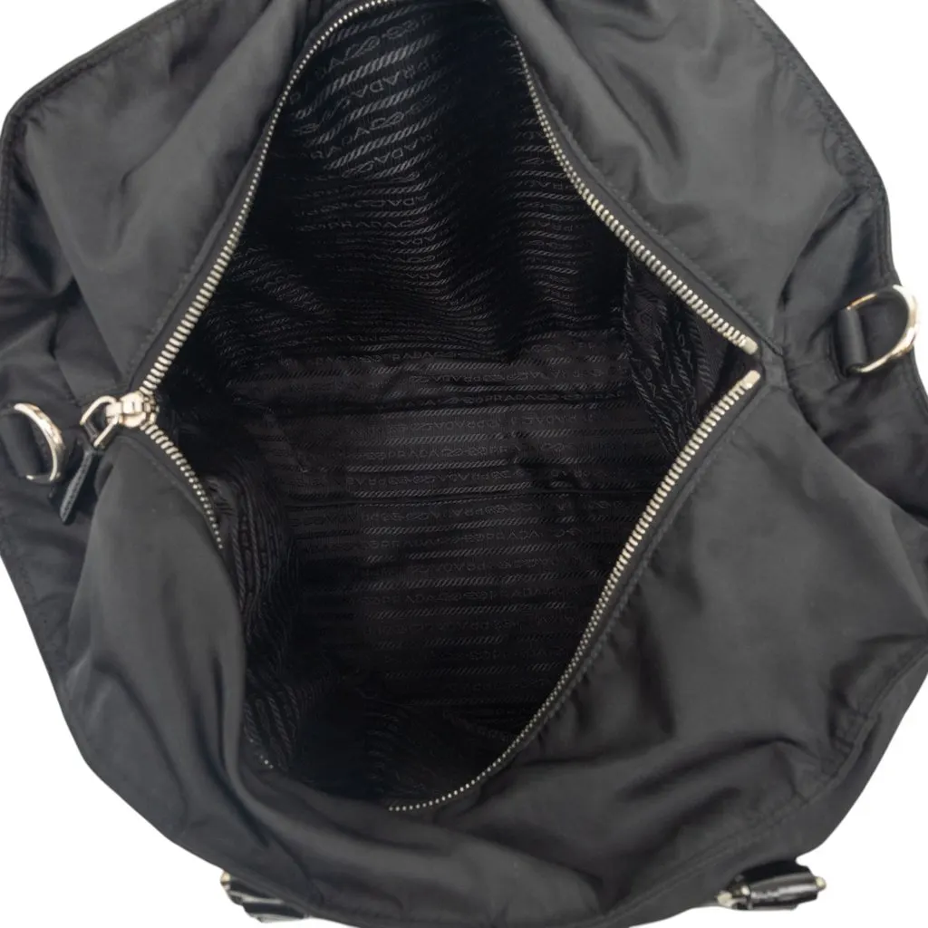 Prada Tessuto Convertible Tote Black Very good - Model View