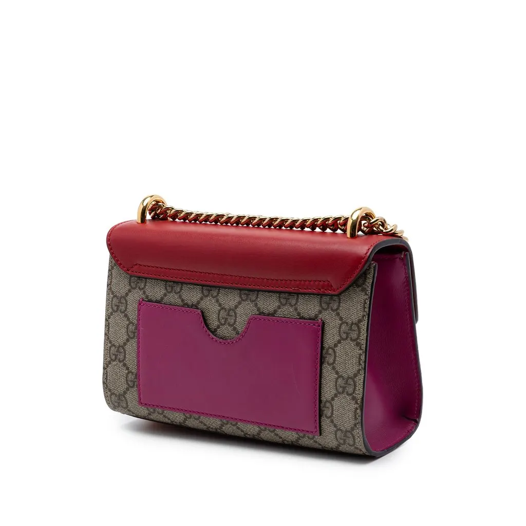 Gucci Small GG Supreme Padlock Crossbody Beige Very good - Back View