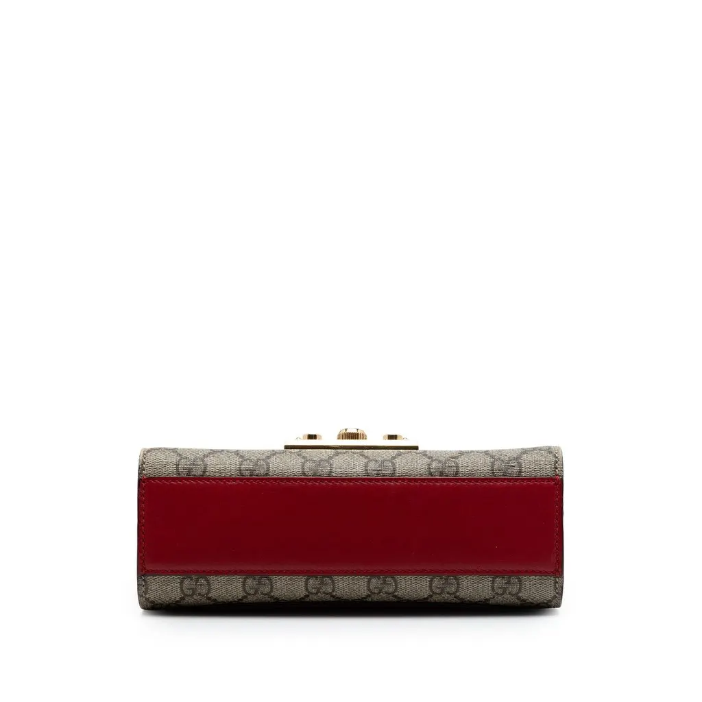 Gucci Small GG Supreme Padlock Crossbody Beige Very good - Inside View