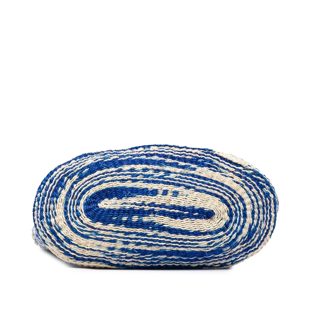 LOEWE Large Raffia Anagram Basket Tote Blue Very good - Inside View