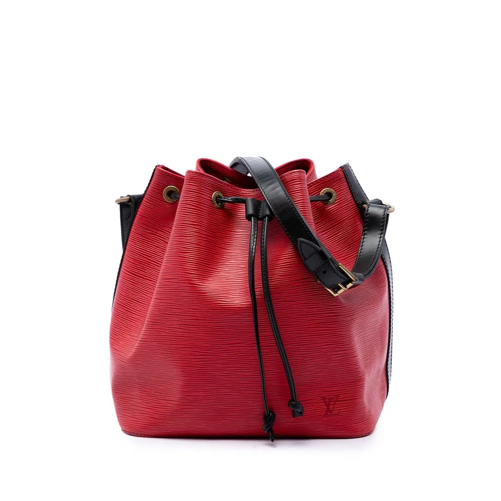 Louis Vuitton Epi Bicolor Noe PM Red Leather Good - Front View