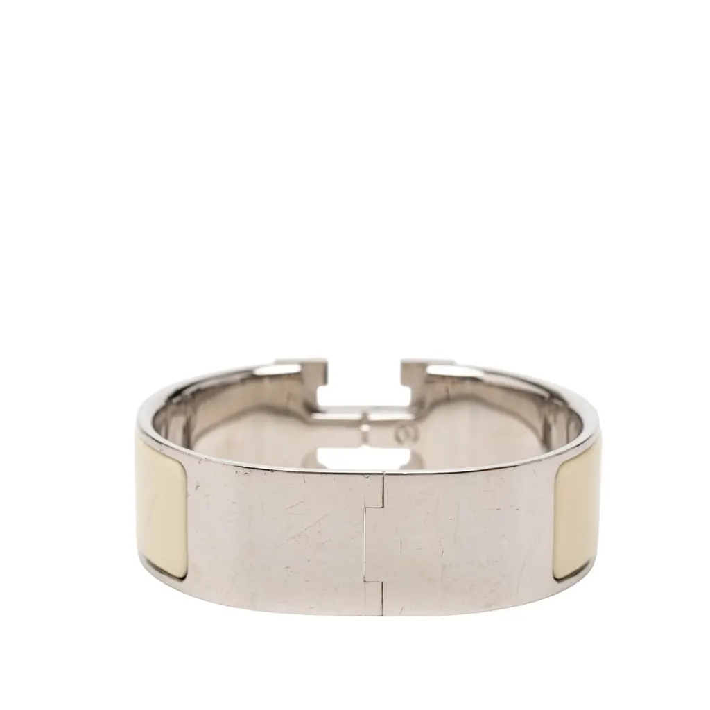 Hermès Wide Enamel Clic Clac H Bracelet PM Beige Very good - Inside View