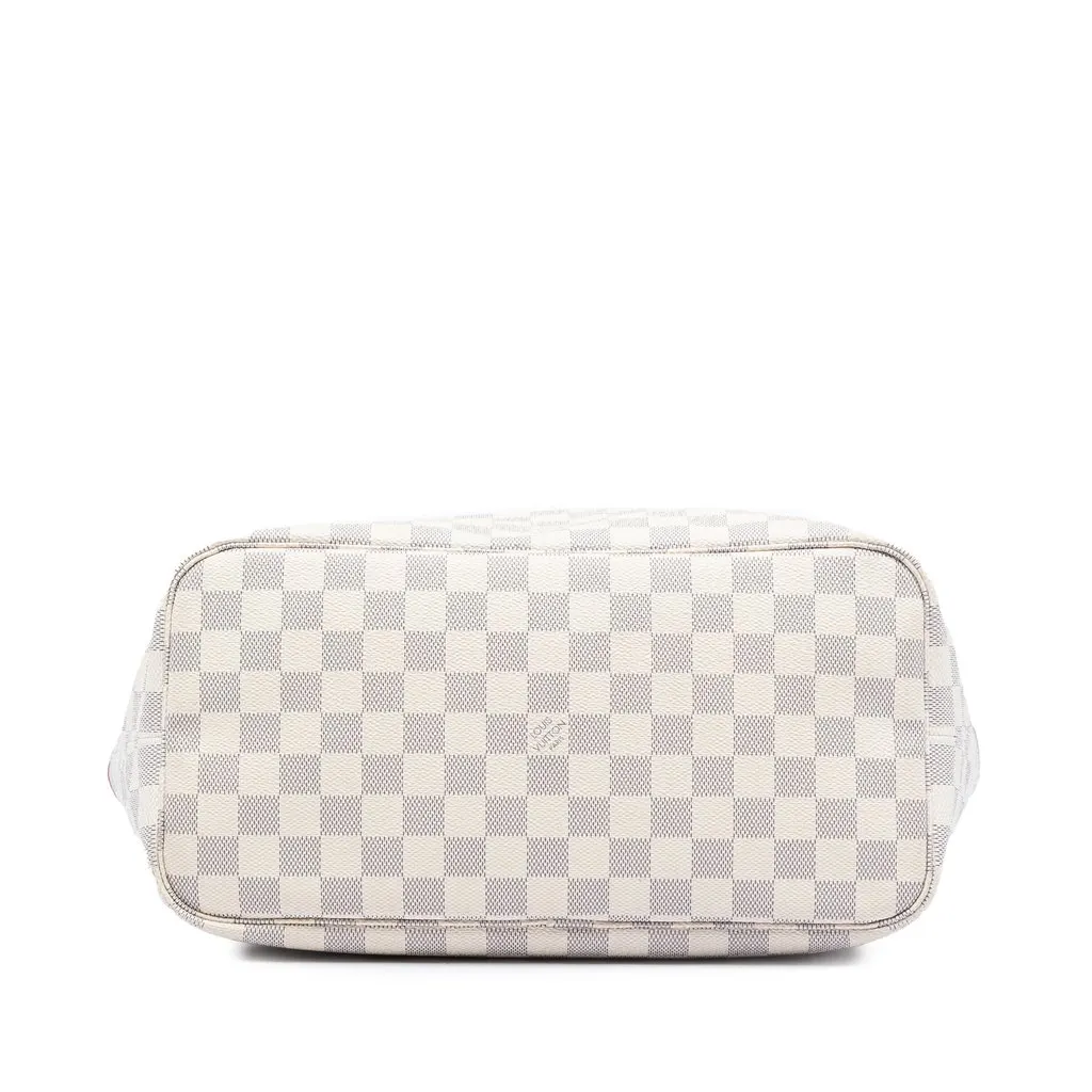 Louis Vuitton Damier Azur Neverfull MM White Very good - Inside View