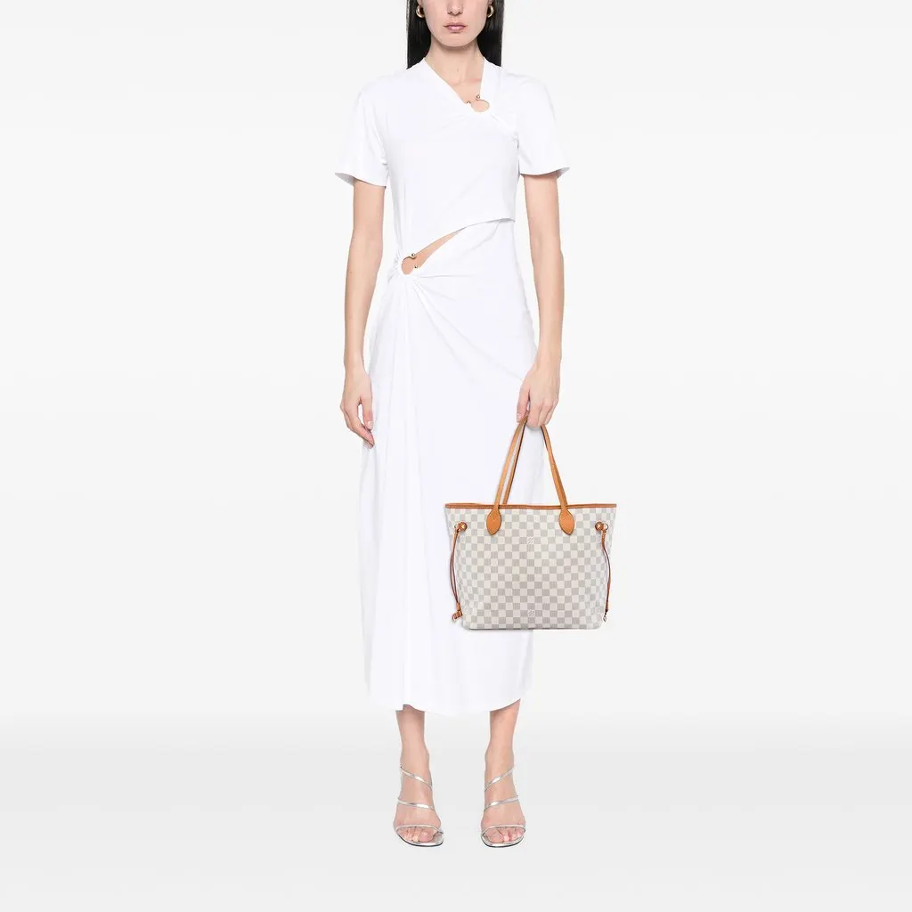 Louis Vuitton Damier Azur Neverfull MM White Very good - Box View