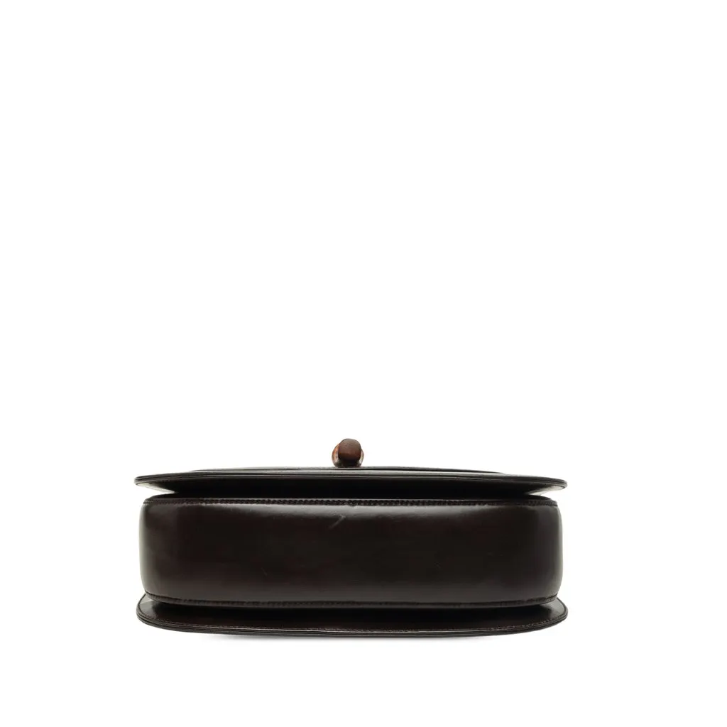 Gucci Calfskin Bamboo Night Black Leather Very good - Inside View