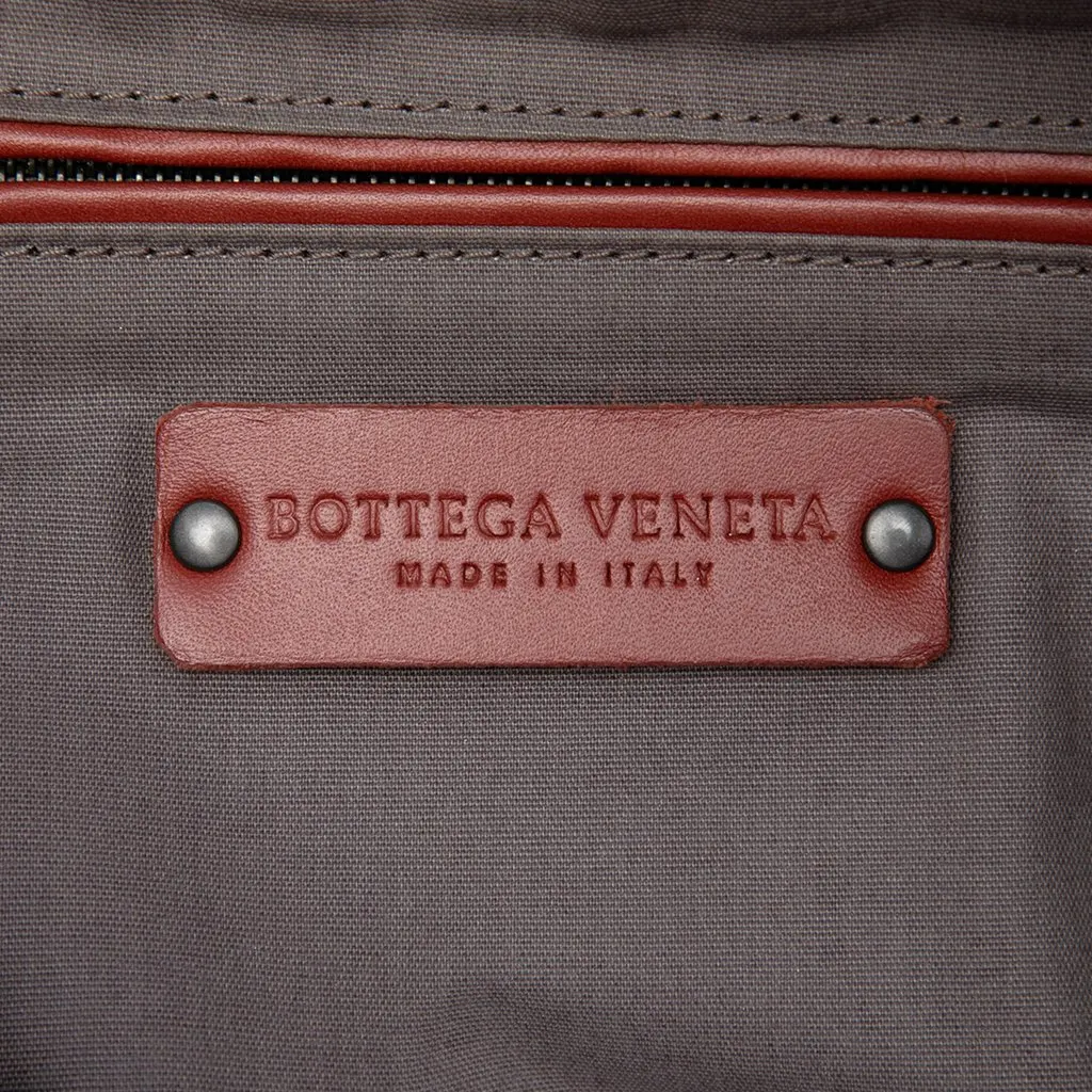 Bottega Veneta Nappa Intrecciato Travel Pouch Red Leather Very good - Box View