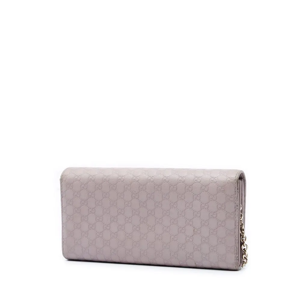 Gucci Microguccissima Dice Wallet On Chain Purple Leather Very good - Back View
