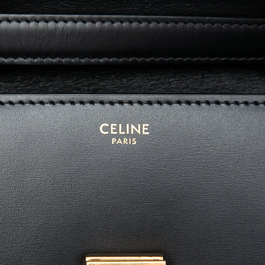 Celine Small Calfskin Classic Box Black Leather Very good - Box View