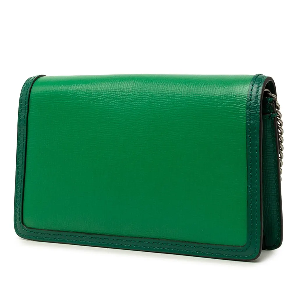 Gucci Mini Bicolor Leather Dionysus Crossbody Green Leather Very good - Back View