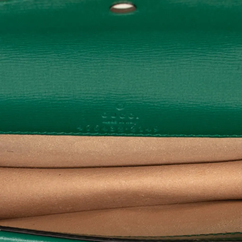 Gucci Mini Bicolor Leather Dionysus Crossbody Green Leather Very good - Model View