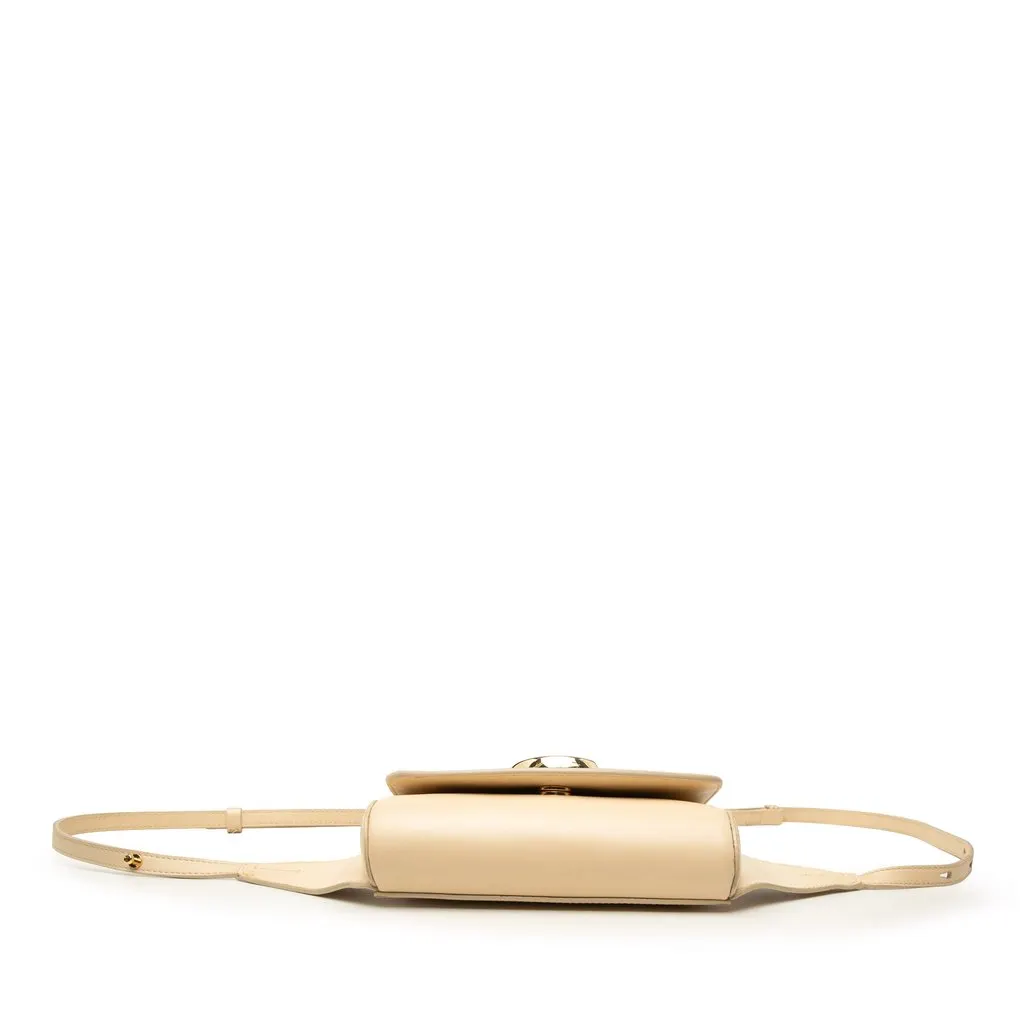 Chloé Calfskin and Suede C Belt Bag Beige Leather Good - Inside View