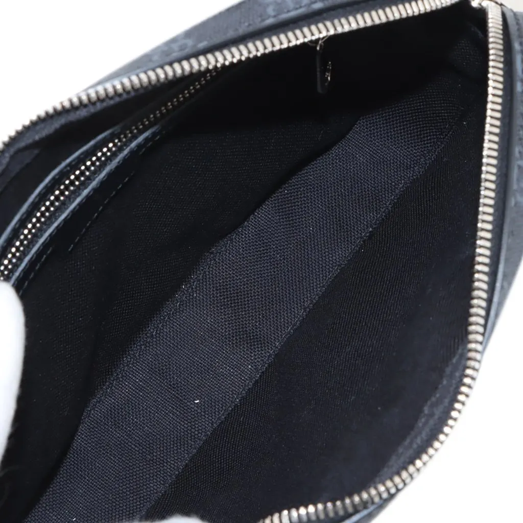 Gucci GG Supreme Trimmed Calfskin Crossbody Black Leather Very good - Inside View