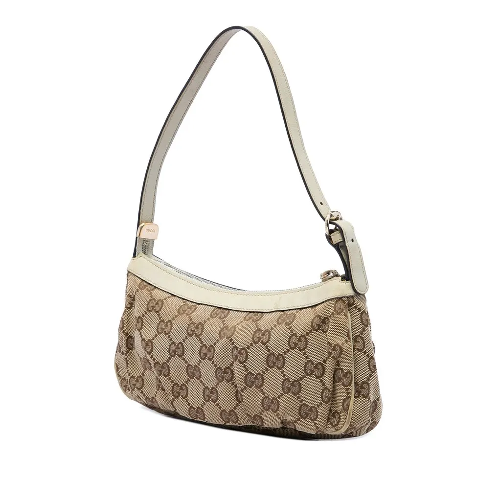 Gucci GG Canvas Lovely Heart Pochette Beige Very good - Back View