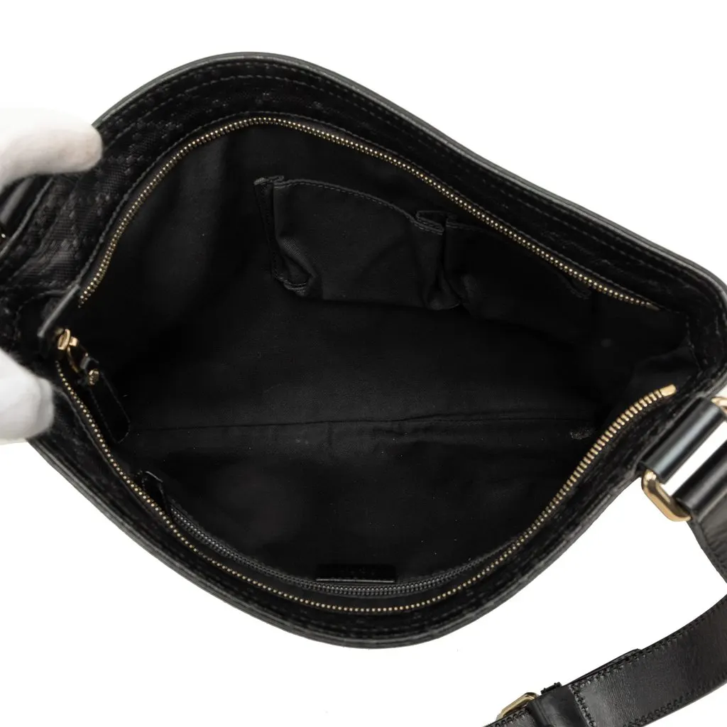 Gucci Diamante Hilary Lux Crossbody Black Leather Very good - Model View