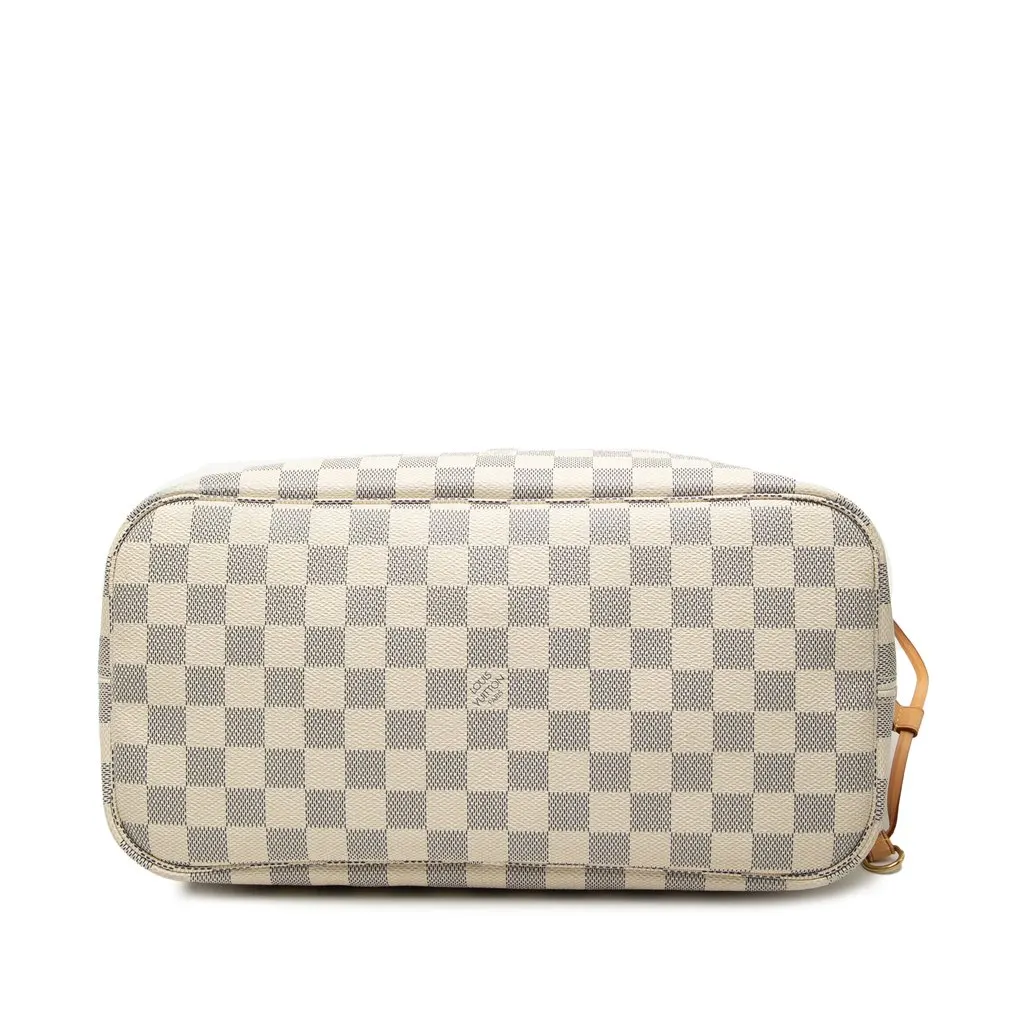 Louis Vuitton Damier Azur Neverfull MM White Very good - Inside View