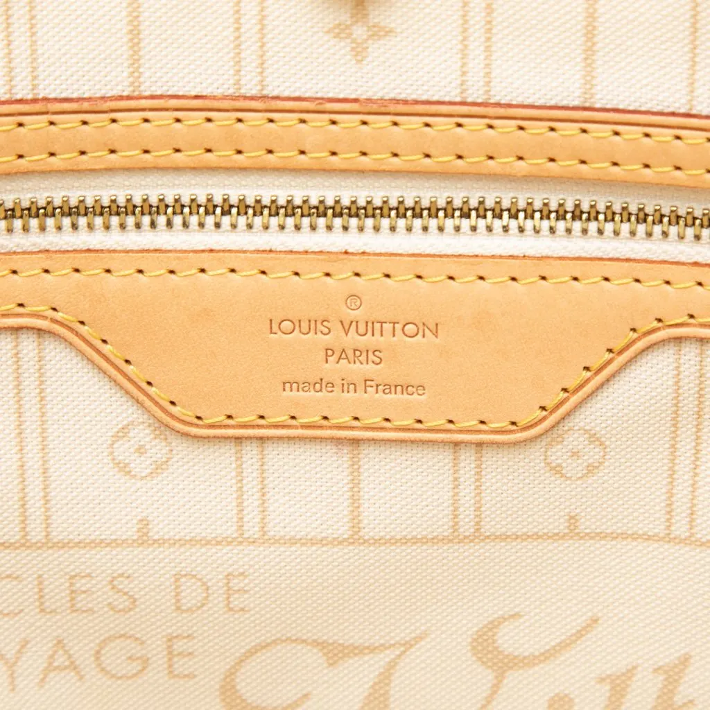 Louis Vuitton Damier Azur Neverfull MM White Very good - Box View